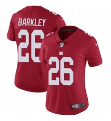 Womens Nike New York Giants 26 Saquon Barkley Red Alternate Vapor Untouchable Limited Player NFL Jersey
