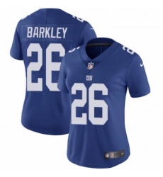 Womens Nike New York Giants 26 Saquon Barkley Royal Blue Team Color Vapor Untouchable Elite Player NFL Jersey