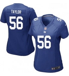 Womens Nike New York Giants 56 Lawrence Taylor Game Royal Blue Team Color NFL Jersey