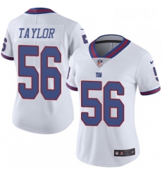 Womens Nike New York Giants 56 Lawrence Taylor Limited White Rush Vapor Untouchable NFL Jersey