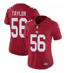 Womens Nike New York Giants 56 Lawrence Taylor Red Alternate Vapor Untouchable Limited Player NFL Jersey