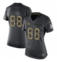 Womens Nike New York Giants 88 Evan Engram Limited Black 2016 Salute to Service NFL Jersey