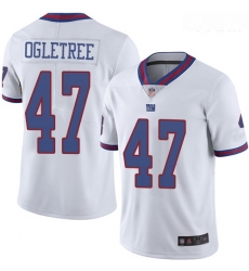 Giants #47 Alec Ogletree White Youth Stitched Football Limited Rush Jersey