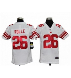 Nike Youth NFL New York Giants #26 Antrel Rolle White Jerseys