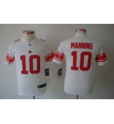 Nike Youth New York Giants #10 Manning White Limited NFL Jerseys