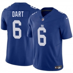 Youth New York Giants 6 Jaxson Dart Blue 2025 Draft F U S E  Vapor Untouchable Limited Stitched Jersey