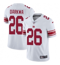 Youth Nike Giants #26 Orleans Darkwa White Stitched NFL Vapor Untouchable Limited Jersey