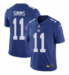 Youth Nike New York Giants 11 Phil Simms Royal Blue Team Color Vapor Untouchable Limited Player NFL Jersey