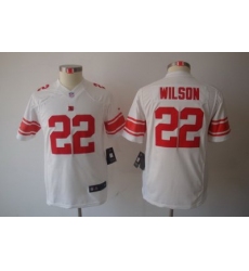Youth Nike New York Giants 22 Wilson White Limited Jerseys