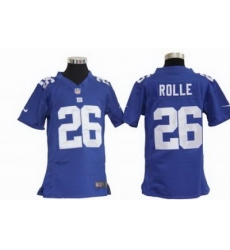 Youth Nike New York Giants #26 Antrel Rolle blue Jerseys
