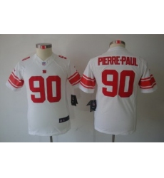 Youth Nike New York Giants 90 Pierre-Paul White Limited Jerseys