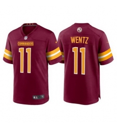 Men Washington Commanders 11 Carson Wentz 2022 Burgundy Game Stitched jersey
