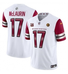 Men Washington Commanders 17 Terry McLaurin 2023 F U S E  With John Madden Patch Vapor Limited Stitched Football Jersey