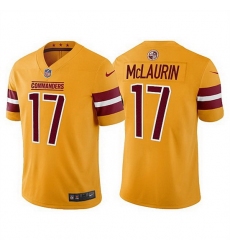 Men Washington Commanders 17 Terry McLaurin Gold Vapor Untouchable Stitched Football jersey