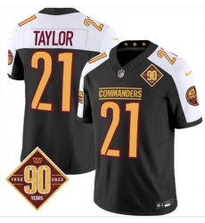 Men Washington Commanders 21 Sean Taylor Black White Limited Stitched Football Jersey