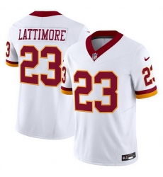 Men Washington Commanders 23 Marshon Lattimore White 2025 F U S E  Throwback Vapor Limited Stitched Football Jersey