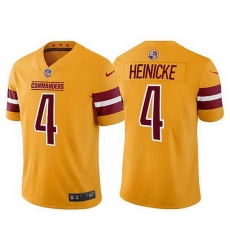 Men Washington Commanders 4 Taylor Heinicke Gold Vapor Untouchable Stitched Football jersey