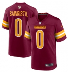 Men's Nike Washington Commanders Mike Sainristil Burgundy #0 Red F U S E Jersey