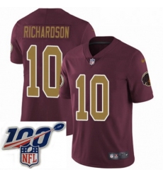 Mens Nike Washington Redskins 10 Paul Richardson Burgundy RedGold Number Alternate 80TH Anniversary Vapor Untouchable Limited Stitched 100th anniversary Ne
