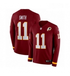 Mens Nike Washington Redskins 11 Alex Smith Limited Burgundy Therma Long Sleeve NFL Jersey