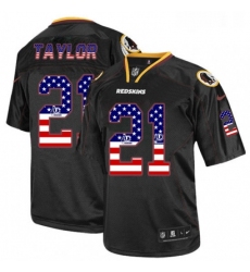 Mens Nike Washington Redskins 21 Sean Taylor Elite Black USA Flag Fashion NFL Jersey