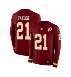 Mens Nike Washington Redskins 21 Sean Taylor Limited Burgundy Therma Long Sleeve NFL Jersey