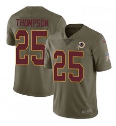 Mens Nike Washington Redskins 25 Chris Thompson Limited Olive 2017 Salute to Service NFL Jersey