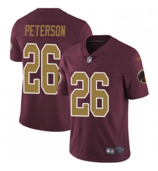 Mens Nike Washington Redskins 26 Adrian Peterson Burgundy Red Gold Number Alternate 80TH Anniversary Vapor Untouchable Limited Player NFL Jersey