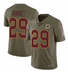 Mens Nike Washington Redskins 29 Derrius Guice Limited Olive 2017 Salute to Service NFL Jersey