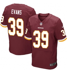 Mens Nike Washington Redskins #39 Josh Evans Elite Red NFL Jersey