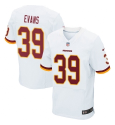 Mens Nike Washington Redskins #39 Josh Evans Elite White NFL Jersey