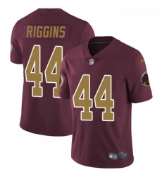 Mens Nike Washington Redskins 44 John Riggins Burgundy RedGold Number Alternate 80TH Anniversary Vapor Untouchable Limited Player NFL Jersey