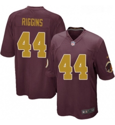 Mens Nike Washington Redskins 44 John Riggins Game Burgundy RedGold Number Alternate 80TH Anniversary NFL Jersey