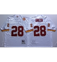 Mitchell And Ness Redskins #28 Darrell Green white Throwback Stitched NFL Jersey