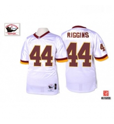 Mitchell and Ness Washington Redskins 44 John Riggins White Authentic Throwback NFL Jersey