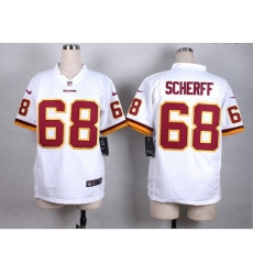 New Washington Redskins #68 Scherff Burgundy white Team Color Men Stitched NFL Elite jersey