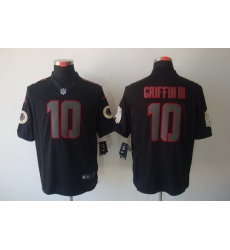 Nike NFL Washington Redskins #10 Robert Griffin III Black Jerseys(Impact Limited)