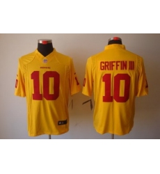 Nike NFL Washington Redskins #10 Robert Griffin III Yellow Color LIMITED NFL Jerseys