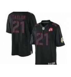 Nike NFL Washington Redskins #21 Fred Taylor Black Jersey W 80TH Pat-ch(Impact Limited)
