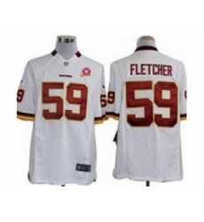 Nike NFL Washington Redskins #59 London Fletcher white Jersey W 80TH P-atch(Limited)