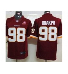 Nike NFL Washington Redskins #98 Brian Orakpo red Jersey W 80TH Pa-tch(Limited)