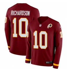 Nike Redskins #10 Paul Richardson Burgundy Red Team Color Men Stitched NFL Limited Therma Long Sleeve Jersey