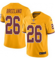 Nike Redskins #26 Bashaud Breeland Gold Mens Stitched NFL Limited Rush Jersey