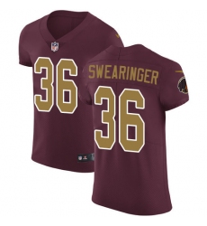 Nike Redskins #36 D J Swearinger Burgundy Red Alternate Mens Stitched NFL Vapor Untouchable Elite Jersey