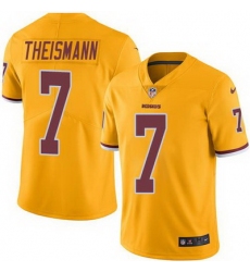 Nike Redskins #7 Joe Theismann Gold Mens Stitched NFL Limited Rush Jersey