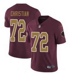 Nike Redskins #72 Geron Christian Burgundy Red Alternate Mens Stitched NFL Vapor Untouchable Limited Jersey