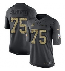 Nike Redskins #75 Brandon Scherff Black Mens Stitched NFL Limited 2016 Salute to Service Jersey