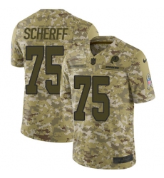 Nike Redskins #75 Brandon Scherff Camo Men Stitched NFL Limited 2018 Salute To Service Jersey
