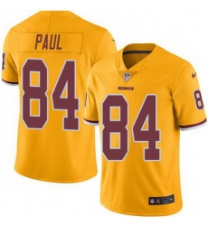 Nike Redskins #84 Niles Paul Gold Mens Stitched NFL Limited Rush Jersey