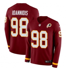 Nike Redskins #98 Matt Ioannidis Burgundy Red Team Color Men Stitched NFL Limited Therma Long Sleeve Jersey